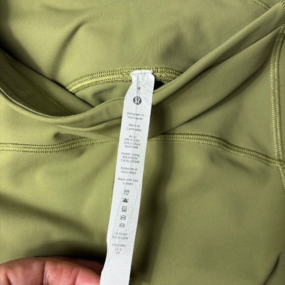Lululemon Swift Speed High-Rise Crop 21" Leggings Size 4 Moss Green - Picture 6 of 15